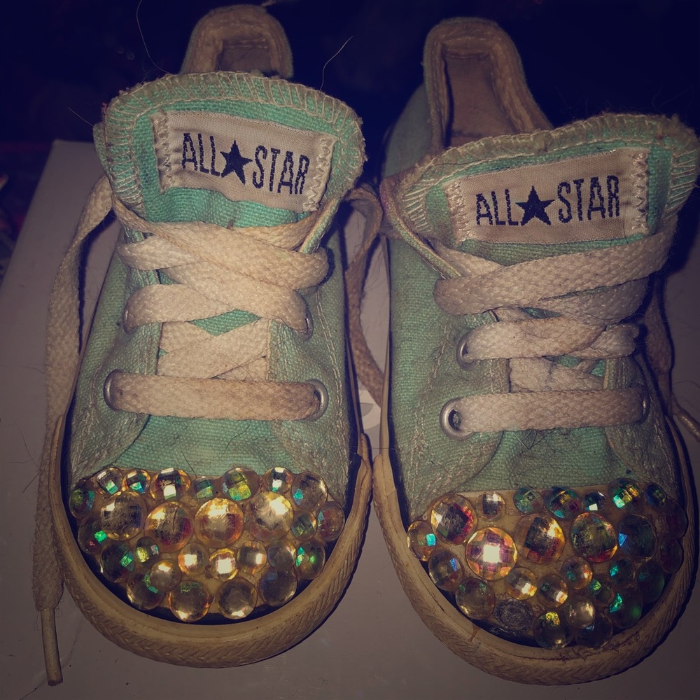 Adorable converse with gem studs